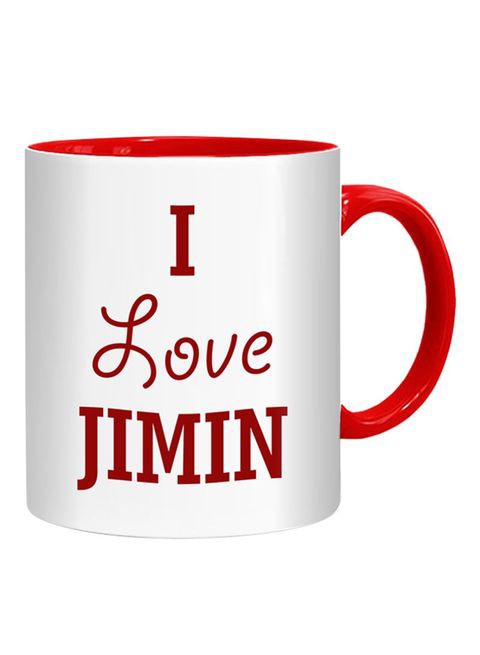 FMstyles I Love JIMIN Mug White/Red 10 cm