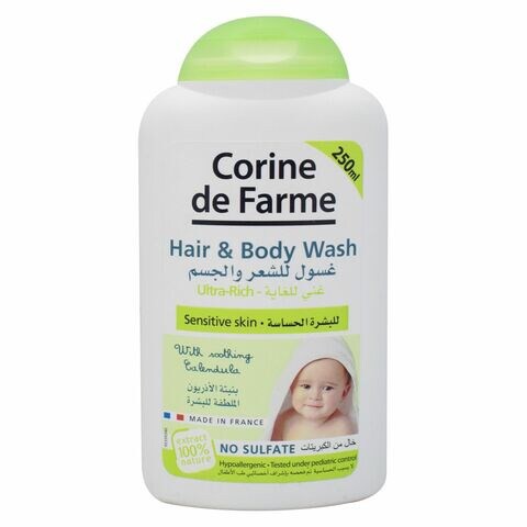 Corine de Farme Sulphate Free Baby Hair And Body Wash For Sensitive Skin 250ml