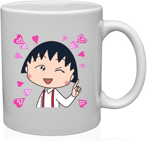 Gex 11Oz Ceramic Coffee Mug, Chibi Maruko Chan, Gift Mug