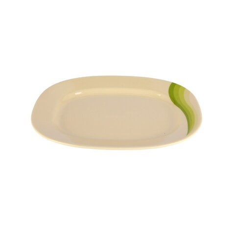 Royalford Melamine 14&quot; Super Rays Oval Plate Green