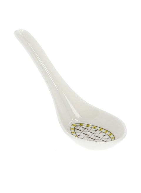 Delcasa Melamine Ware Soup Spoon White 12centimeter