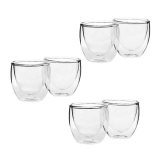 Lihan - 6-Piece Heat Resistant Tea And Coffee Cup Set Clear 9 X 9 X 7Centimeter