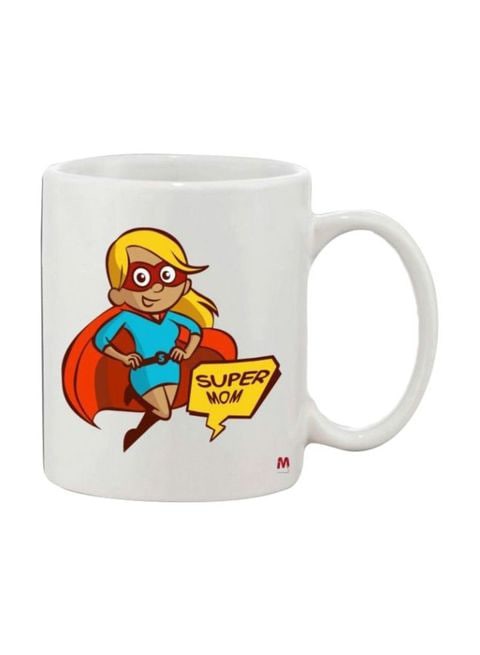 Spectrum Super Mom Printed Mug White/Red/Blue