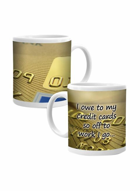 Ajooba Motivation Mug 2337 Gold/White 80X80 Centimeter