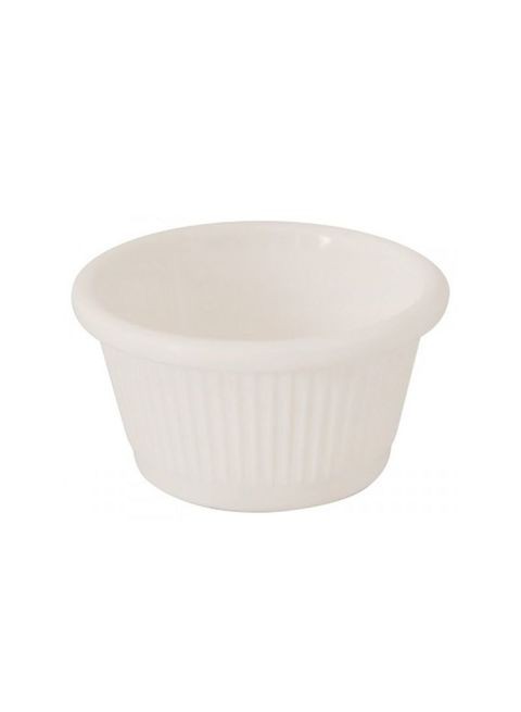 2-Piece Small Rim Bowl Set White 7.5centimeter