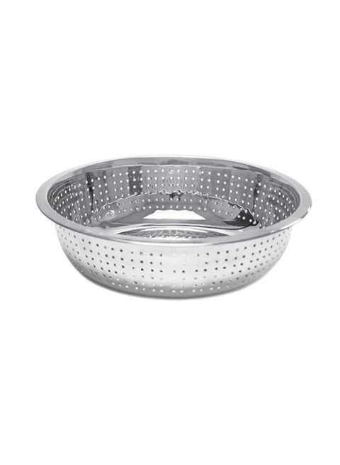 Deluxe Steel Colander Silver 45centimeter