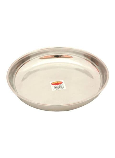 Stainless Steel Dinner Plate Silver 19.5centimeter