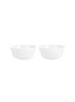 2-Piece Topaz Vegetable Bowl Set White 10centimeter