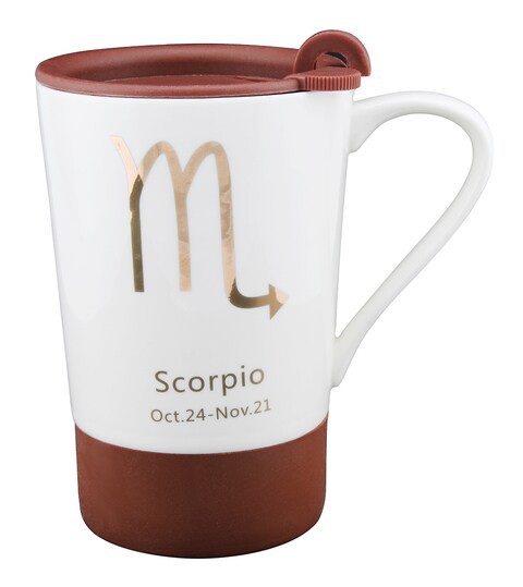 SHALLOW ZODIAC SIGN SCORPIO EVERYDAY MUG WITH LID PZD-SCO-JZ131N