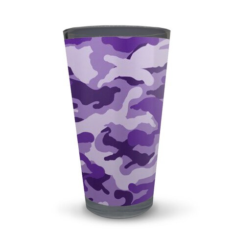 Purple camouflage Latte Glass