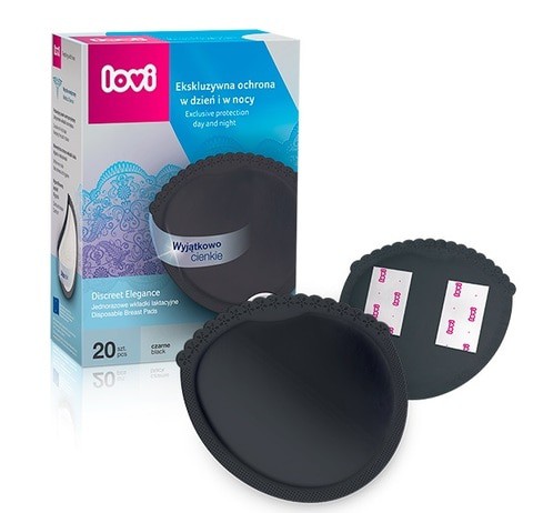 LOVI - Discreet Elegance Breast Pads 20 Pcs Black