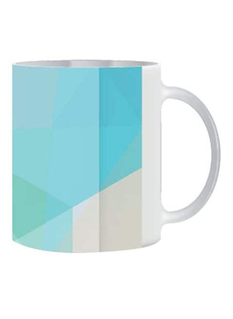 Giftex Geometry Art Mug White/Green 11Ounce