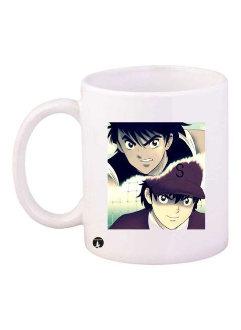 Bp Anime Captain Majid Printed Mug White/Black/Purple Standard Size