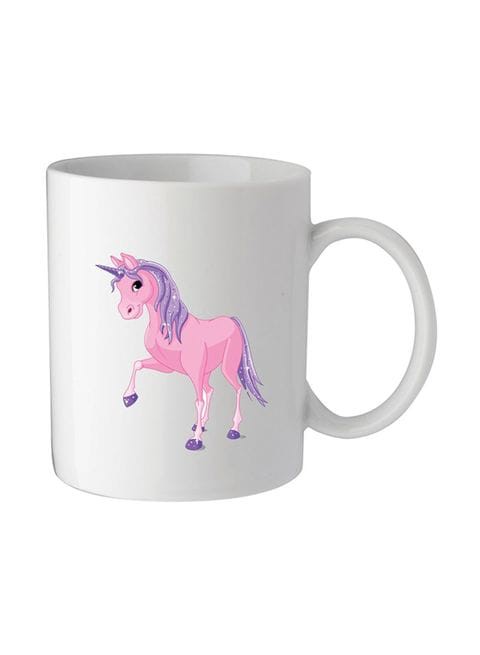 Giftex Unicorn Printed Mug White/Pink/Purple 11.5X10.5X10.5cm