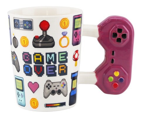 Shallow Porcelain Mug | Game Over Mug, Multicolor, BD-MUG-H14