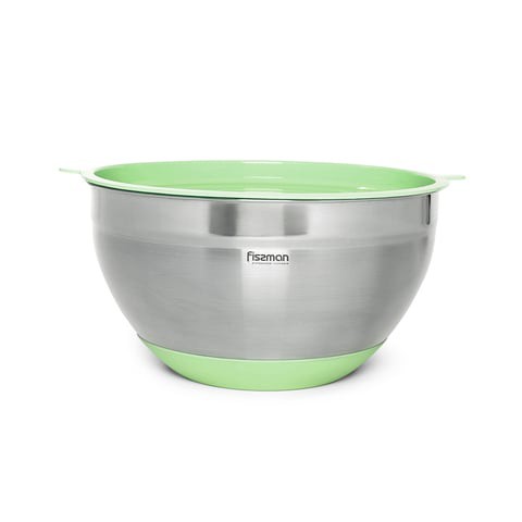 Fissman Mixing Bowl 16cm With Silicone Bottom And Pe Lid - Stainless Steel