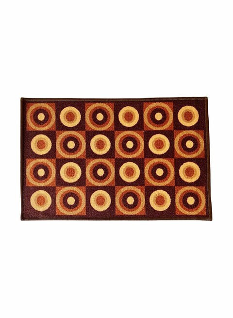 Generic Classic Printed Anti Skid Door Mat Brown 70 x 45cm