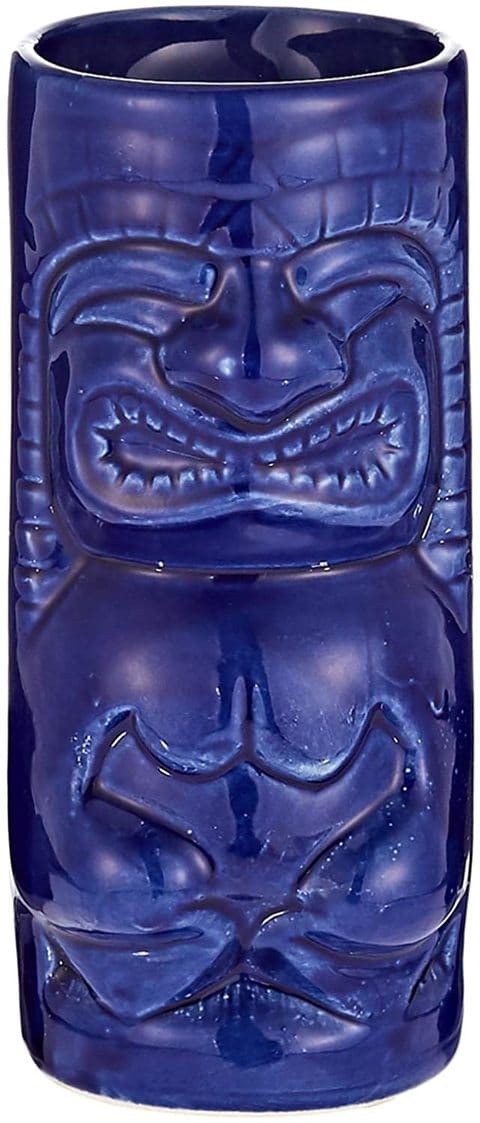 Arch Tiki Ceramic Cocktail Mocktail Juice Glass - Cobalt Blue