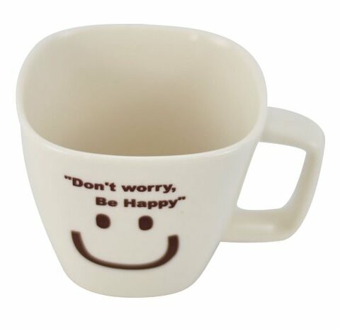 Southern Homewares Dont Worry Be Happy Ceramic Tea Coffee Cup Face 04 (SH-10039)