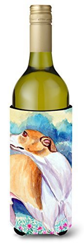 Caroline&#39;s Treasures 7220Literk Whippet Wine Bottle Beverage Insulator Beverage Insulator Hugger, Wine Bottle, Multicolor