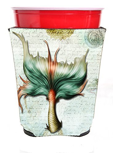 Caroline&#39;s Treasures Mermaids And Mermen Mermaid Tail Red Solo Cup Beverage Insulator Hugger