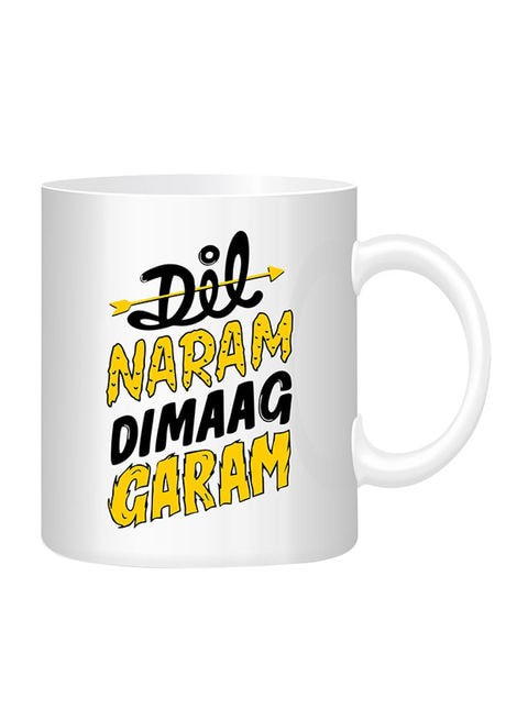 FMstyles Dimaag Garam Printed Mug White 10ounce