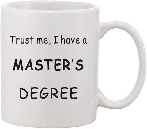 Giftex 11Oz Ceramic Coffee Mug, Master Degree Gift Mug