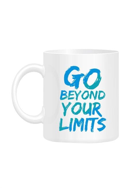 FMstyles Go Beyond Your Limits Printed Mug White 10 cm