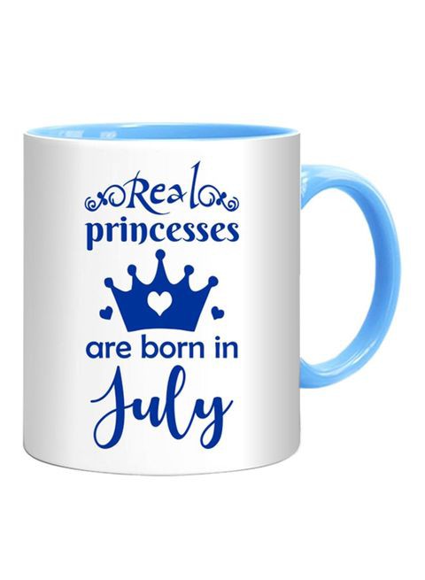 FMstyles Real Princess Are Born In July Printed Mug Blue/White