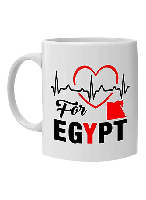 FMstyles Love Egypt Printed Mug White 10 cm