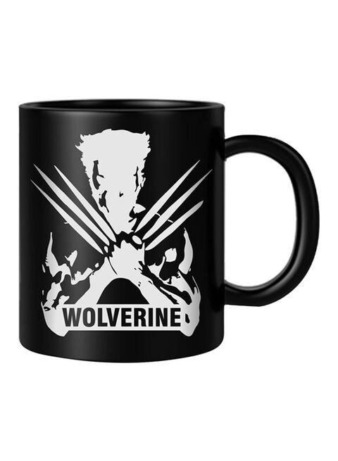 FMstyles Wolverine Logan Printed Mug White/Black 10 cm