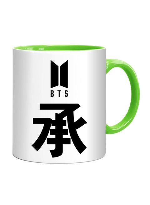 FMstyles BTS Printed Mug Green/White/Black