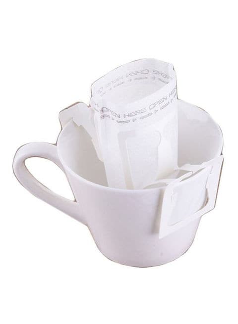 50-Piece Portable Drip Coffee Bag White 7.5x9centimeter