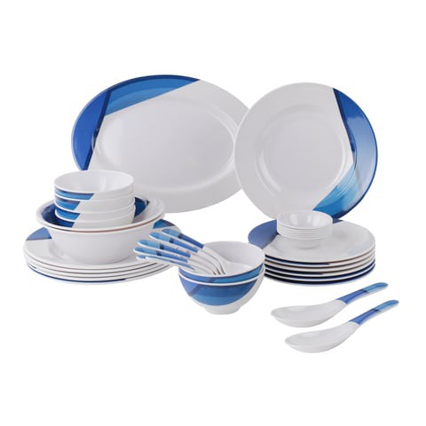 Royalford 35 Pcs Dinner Set, Melamine Ware, Break Resistant