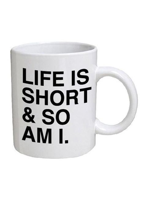 Giftex Ceramic Coffee Mug With Funny Quotes Design White 10cm