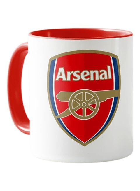 One Piece Printed Arsenal Fc Mug White &amp; Red 11Ounce