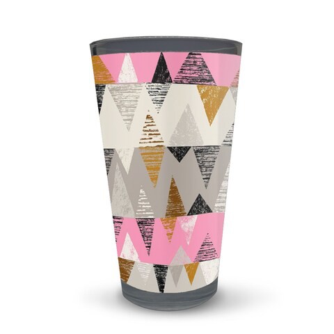 Geo triangles Latte Glass