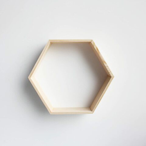 Generic Home Decor, Hexagon Shelf, White