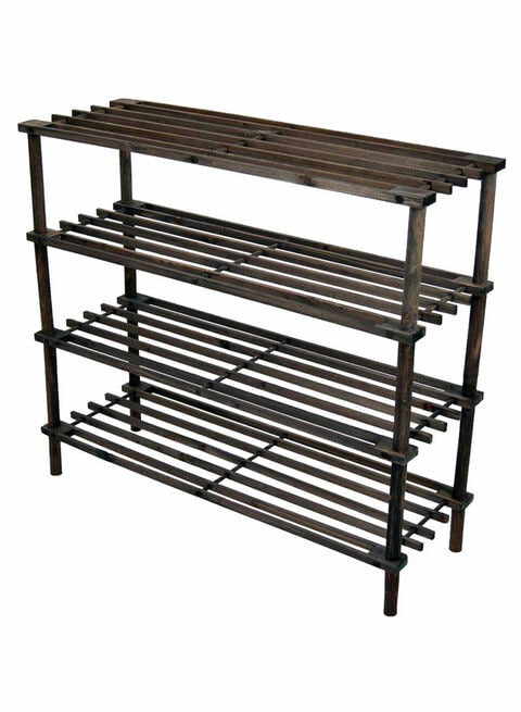 4-Tier Shoe Rack Brown