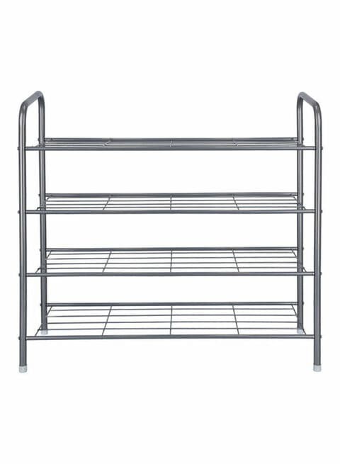 Royalford 4-Tier Shoes Rack Silver 68X28X5.2Cm