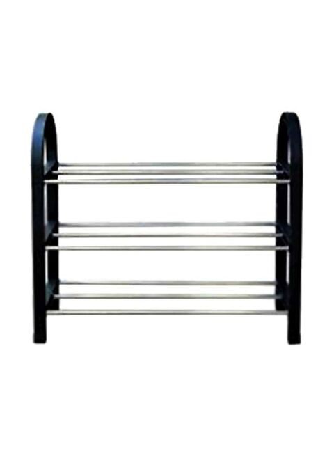 Generic 3-Tier Shoe Rack Black/Silver