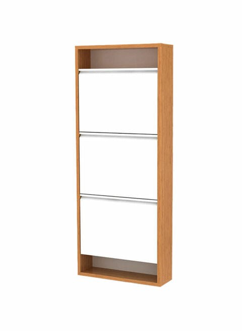 Wall Mounted Hide Shoe Cabinet Multicolour 124 x 50 x 15cm