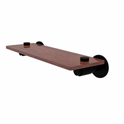 Allied Precision Industries Allied Brass Tr-1-16-Irw Tribecca Collection 16 Inch Solid Ipe Ironwood Wood Shelf, Matte Black