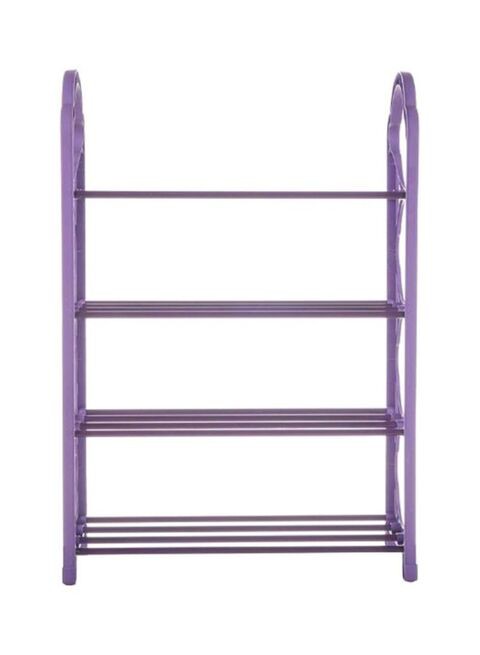 Generic 4-Layer Simple Shoe Rack Purple/White