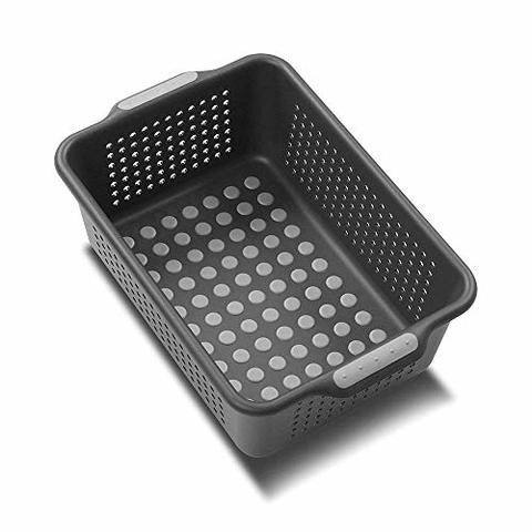 Madesmart Classic Small Storage Basket - Granite | Classic Collection | Soft-Grip Dots And Non-Slip Feet | Bpa-Free