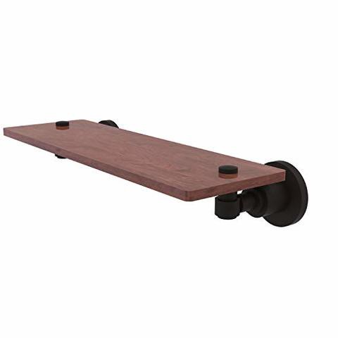 Allied Precision Industries Allied Brass Ws-1-16-Irw Washington Square Collection 16 Inch Solid Ipe Ironwood Wood Shelf, Oil Rubbed Bronze