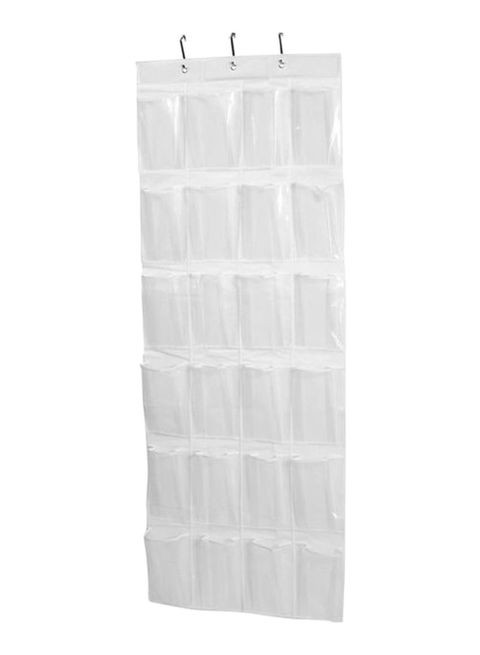 Generic 24 Pocket Over The Door Shoe Organizer Clear