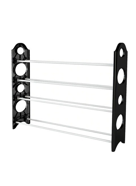 Generic 20-Pair Shoes Rack Silver/Black 35.4inch