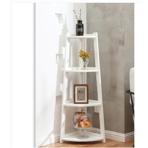 LINGWEI 4-Tier Plant Stand Bookshelf Corner Storage Shelf Flower Pots Plants Display Organizer For Home Restaurant Office Decor