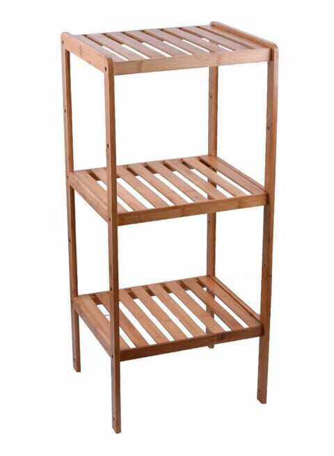 3-Shelf Bamboo Storage Rack Brown